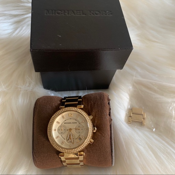 Michael Kors Parker Chronograph Gold Watch Mk5354 - Picture 5 of 11